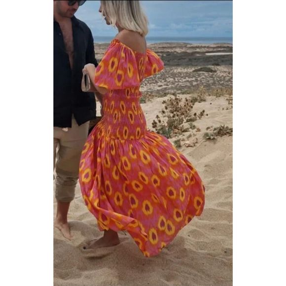 ZARA BLOGGER FAVORITE COTTON MIDI DRESS - Picture 12 of 15